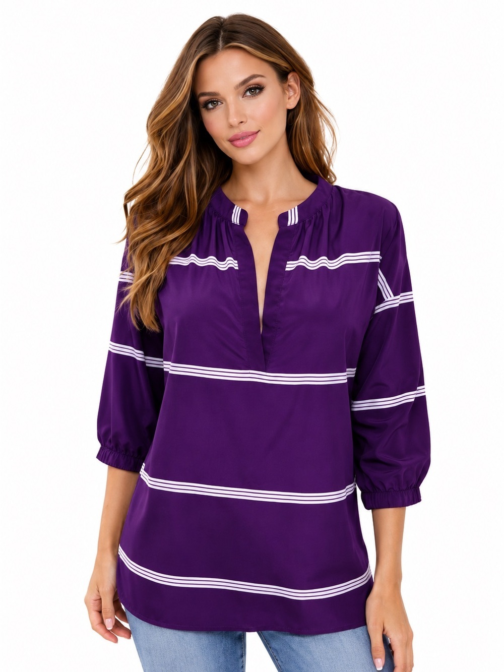Old Navy Purple Stripe Top Size XSmall
